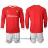 Conjunto (Camiseta+Pantalón Corto) Manga Larga Manchester United Primera Equipación 2021/22 - Niño